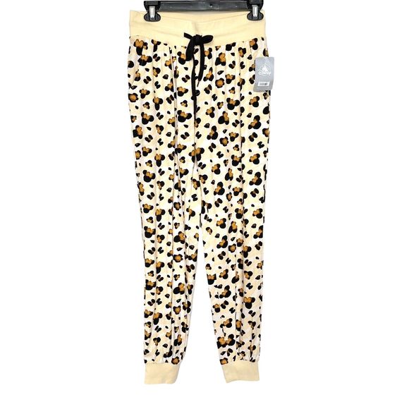 Minnie Mouse Womens Size Small Lounge Wear Pants Animal Print Disney Sleepwear - Picture 1 of 12